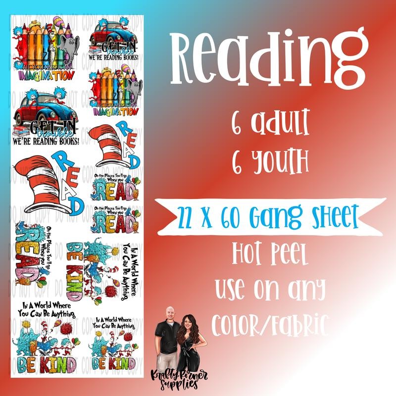 Reading Gang Sheet 22 X 60 T-Shirts, Hoodie, Sweatshirt - T-Shirt, Sweatshirt, Hoodie