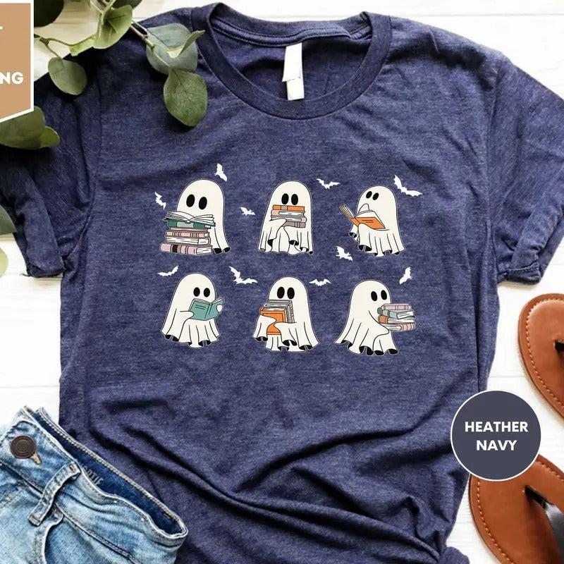 Reading Ghost Shirt Halloween Book Lover Halloween Librarian Ghost Book Spooky Season Spooky Ghost Latarshia Grant T-Shirts, Hoodie, Sweatshirt - T-Shirt, Sweatshirt, Hoodie