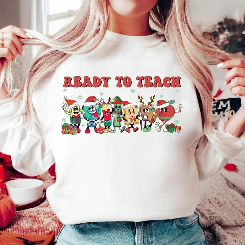 Ready Teach Teacher Shirt Pencil Teacher Shirt Teacher Xmas Shirt Teacher Merry Teacher Shirt T-Shirts, Hoodie, Sweatshirt - T-Shirt, Sweatshirt, Hoodie