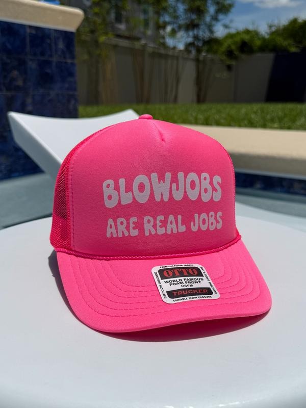 Real Jobs Foam Trucker Pink T-Shirts, Hoodie, Sweatshirt - T-Shirt, Sweatshirt, Hoodie