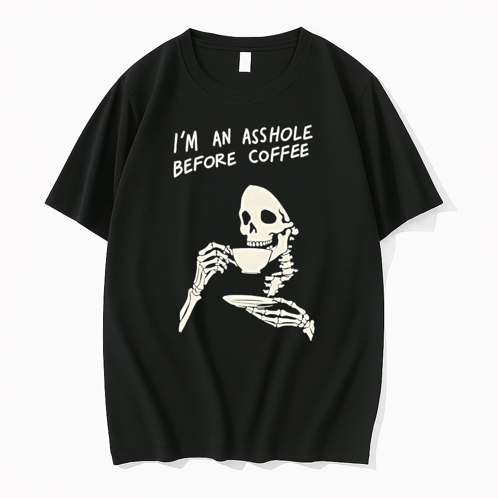 Reaper Im An Asshole Before Coffee Tshirts Sweater Hoodie Jpg Unisex T-shirt, Sweatshirt, Hoodie, Long Sleeve Tee - T-Shirt, Sweatshirt, Hoodie