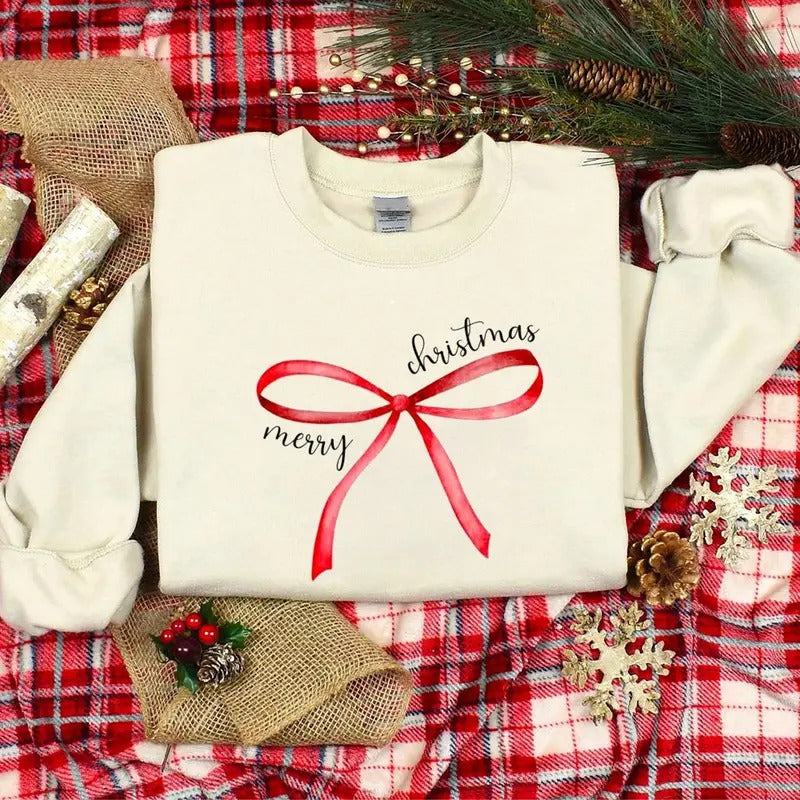 Red Bow Coquette Merry Bow Shirt Merry Coquette Holidays Bow Shirt Girly T-Shirts, Hoodie, Sweatshirt - T-Shirt, Sweatshirt, Hoodie