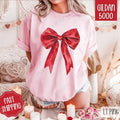Red Heart Bow Shirt Gildan Cute Plus Sizes T-Shirts, Hoodie, Sweatshirt - T-Shirt, Sweatshirt, Hoodie