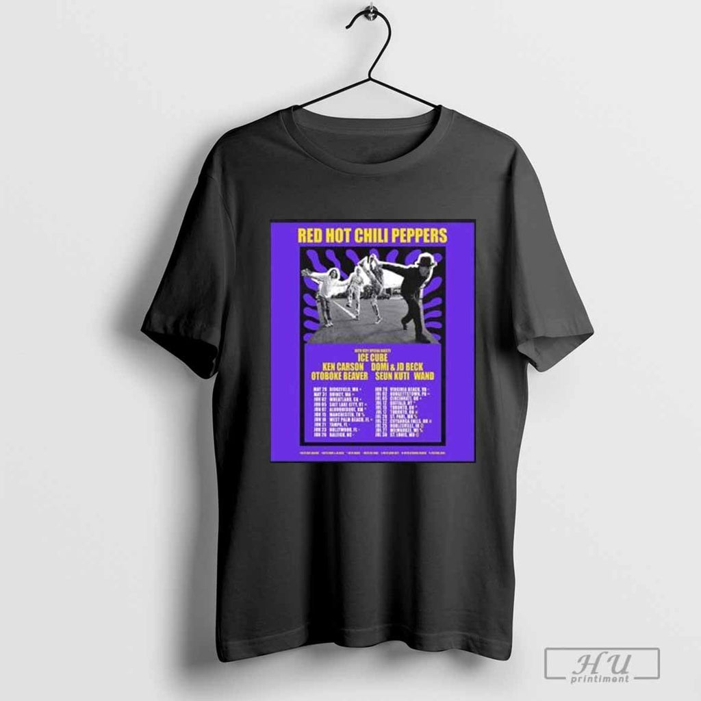 Red Hot Chili Peppers Tour 2024 Schedule List Date Essentials Unisex T-shirt, Sweatshirt, Hoodie, Long Sleeve Tee - T-Shirt, Sweatshirt, Hoodie