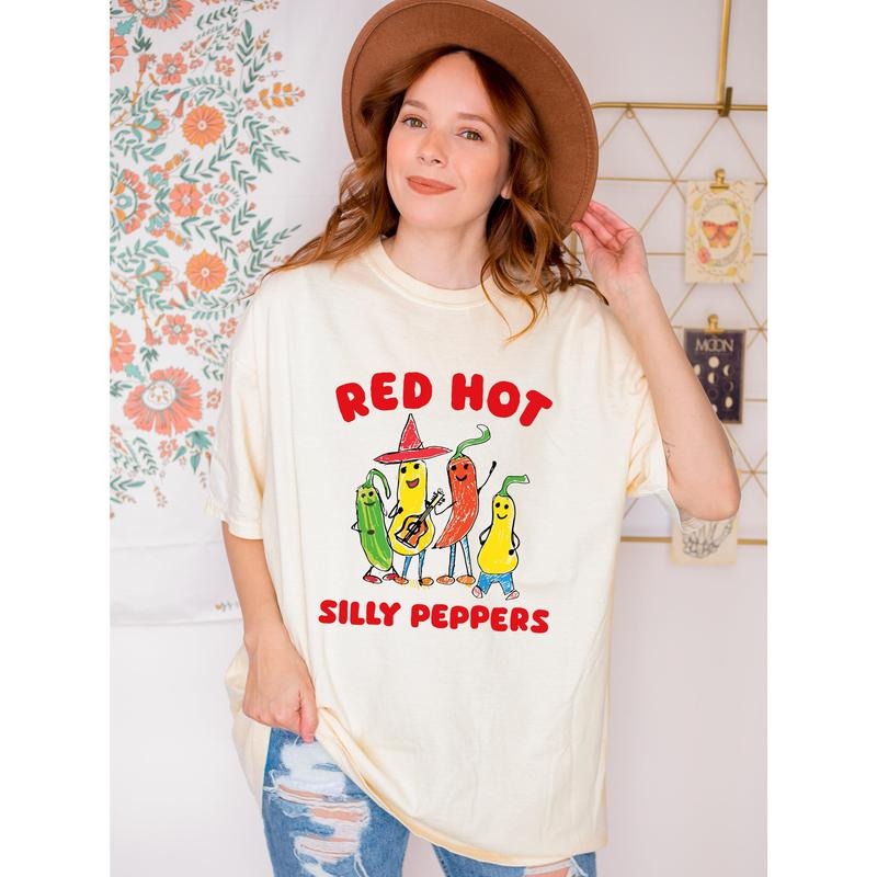 Red Hot Silly Peppers Shirt Music Band Shirt Cute Shirts Sarcastic Chili Pepper Shirt Music Lover Shirt Funny Mexican Shirt T-Shirts, Hoodie, Sweatshirt - T-Shirt, Sweatshirt, Hoodie