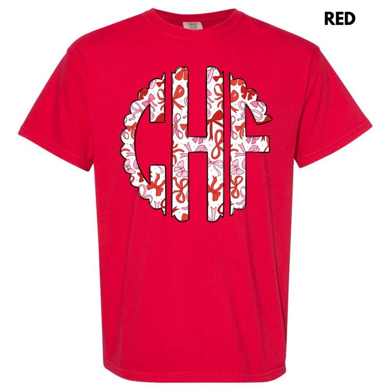 Red Ribbons Monogram Comfort Colors 'NLB' T-Shirts, Hoodie, Sweatshirt - T-Shirt, Sweatshirt, Hoodie