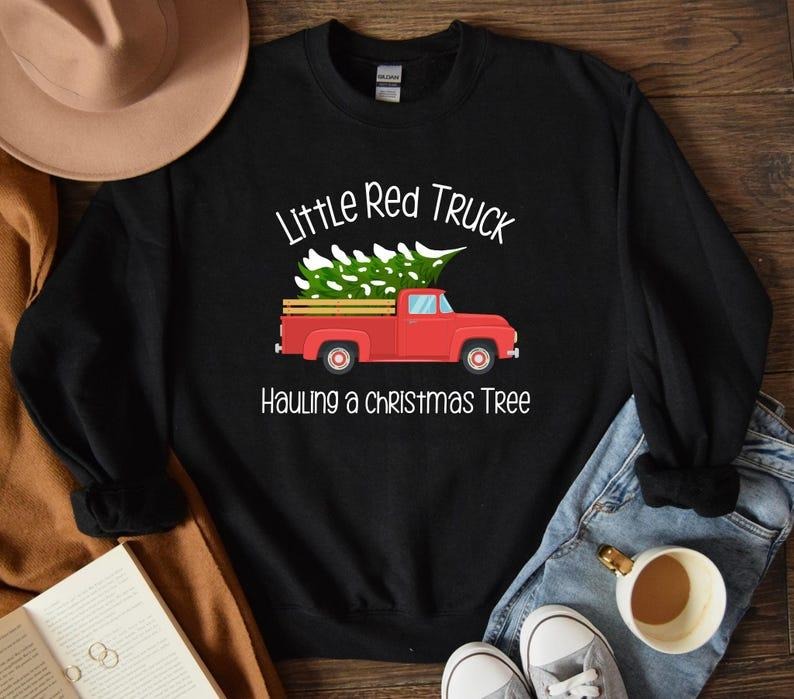 Red Truck Little Red Truck Funny Truck Shirt Hauling Tree Funny T-Shirts, Hoodie, Sweatshirt - T-Shirt, Sweatshirt, Hoodie
