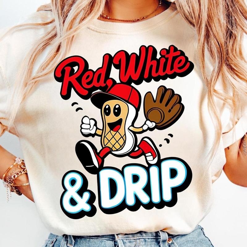 Red White Blue Ice Cream Drip Baseball Stuff 4th July Shirt Patriotic American Flag Shirt Red White Blue Drip T-Shirts, Hoodie, Sweatshirt - T-Shirt, Sweatshirt, Hoodie