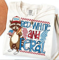 Red White Feral Funny Raccoon Shirt T-Shirts, Hoodie, Sweatshirt - T-Shirt, Sweatshirt, Hoodie