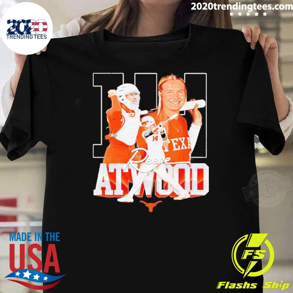 Reese Atwood 14 Texas Longhorns Graphic Shirt Unisex T-shirt, Sweatshirt, Hoodie, Long Sleeve Tee - T-Shirt, Sweatshirt, Hoodie