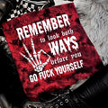 'Remember Both Ways Before You Go F*Ck Yourself' Red & Black Tie Dye Alt Goth Sarcastic Casual Cotton Punk Vintage Womenswear T-Shirts, Hoodie, Sweatshirt - T-Shirt, Sweatshirt, Hoodie