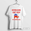 Republicans Cant Keep The Government Open Government Shutdown T Shirts Unisex T-shirt, Sweatshirt, Hoodie, Long Sleeve Tee - T-Shirt, Sweatshirt, Hoodie