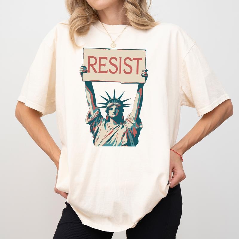 Resist Comfort Colors Shirt Liberty Human Rights Liberal Feminist Outfits Womenswear T-Shirts, Hoodie, Sweatshirt - T-Shirt, Sweatshirt, Hoodie
