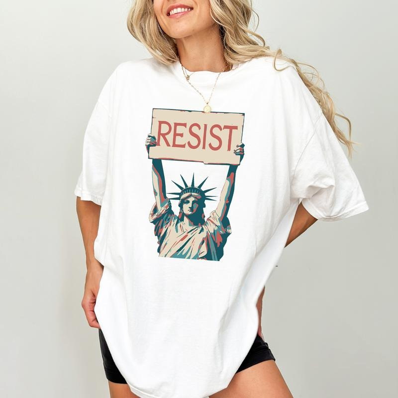 Resist Comfort Colors Shirt Liberty Human Rights Liberal Outfits Feminist Womenswear T-Shirts, Hoodie, Sweatshirt - T-Shirt, Sweatshirt, Hoodie