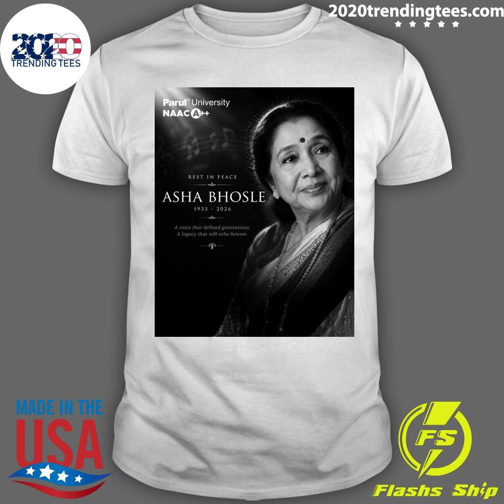Rest In Peace Asha Bhosle 1933-2026 A Voice That Defined Generations A Legacy That Will Echo Forever Shirt - T-Shirt, Sweatshirt, Hoodie