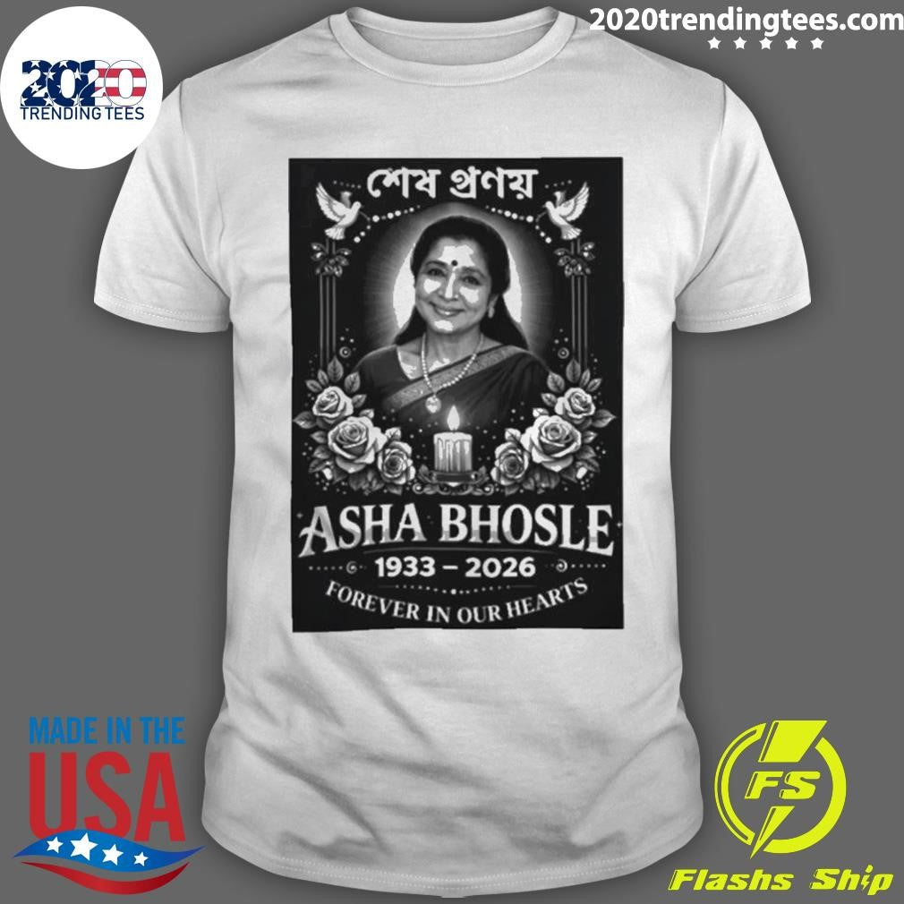 Rest In Peace Asha Bhosle Forever In Our Hearts 1933-2026 Shirt Unisex T-shirt, Sweatshirt, Hoodie, Long Sleeve Tee - T-Shirt, Sweatshirt, Hoodie