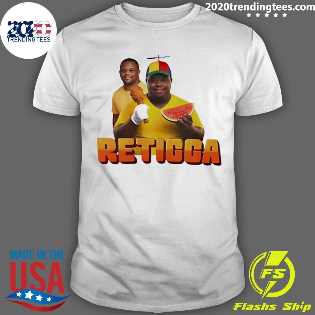 Retigga Fried Chicken And Watermelon Funny Shirt Unisex T-shirt, Sweatshirt, Hoodie, Long Sleeve Tee - T-Shirt, Sweatshirt, Hoodie