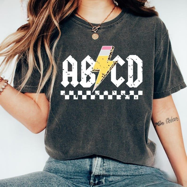 Retro ABCD Teacher Kindergarten Teacher Back School Shirt T-Shirts, Hoodie, Sweatshirt - T-Shirt, Sweatshirt, Hoodie