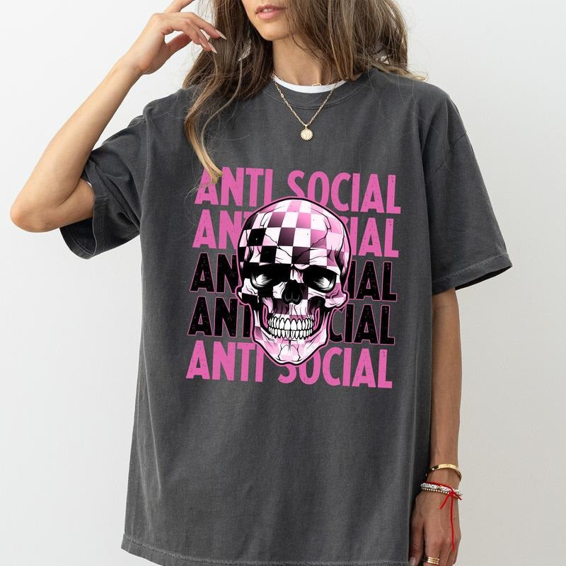 Retro Anti Society Comfort Colors Homebody Sarcastic Her Comfy Introvert Womenswear T-Shirts, Hoodie, Sweatshirt - T-Shirt, Sweatshirt, Hoodie