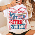 Retro Baseball Batter Batter Swing Checkered Baseball Coquette Shirt Game Day Baseball Coquette Baseball Mom Shirt T-Shirts, Hoodie, Sweatshirt - T-Shirt, Sweatshirt, Hoodie