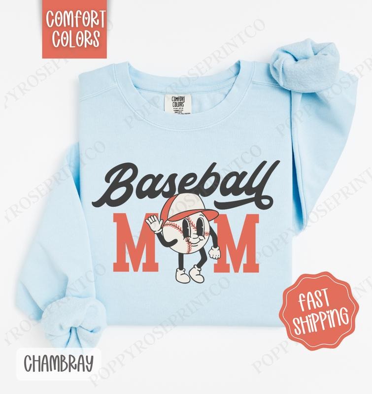 Retro Baseball Mom Comfort Colors Baseball Mom Cute Baseball Mom T-Shirts, Hoodie, Sweatshirt - T-Shirt, Sweatshirt, Hoodie