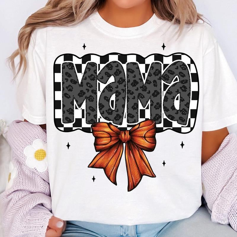 Retro Basketball Mama Coquette Basketball Mama Basketball Bow Basketball Bow Basketball Mom T-Shirts, Hoodie, Sweatshirt - T-Shirt, Sweatshirt, Hoodie