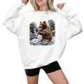 Retro Bear River Fishing Hunting Swimming Bear Hunting Season Forest Hunting Season National Hunting Day 1 Cotton Womenswear T-Shirts, Hoodie, Sweatshirt - T-Shirt, Sweatshirt, Hoodie