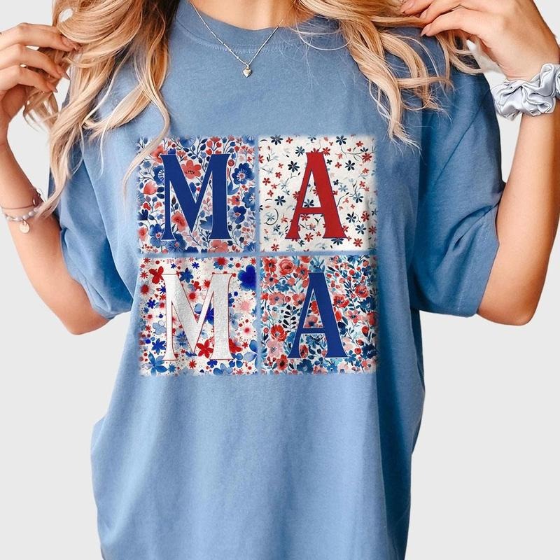 Retro Boho Mama 4th July Shirt 4th July Comfort Fourth July Floral America Mama Shirt USA America Freedom Independence Mama Outfits New Mom 4th July Mom Top T-Shirts, Hoodie, Sweatshirt - T-Shirt, Sweatshirt, Hoodie