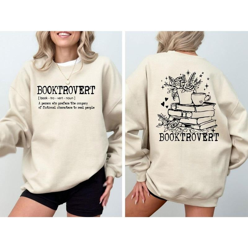 Retro Booktrovert Book Lover Shirt Classic Literature Bookish Girl Sweat Bookworm Librarian T-Shirts, Hoodie, Sweatshirt - T-Shirt, Sweatshirt, Hoodie