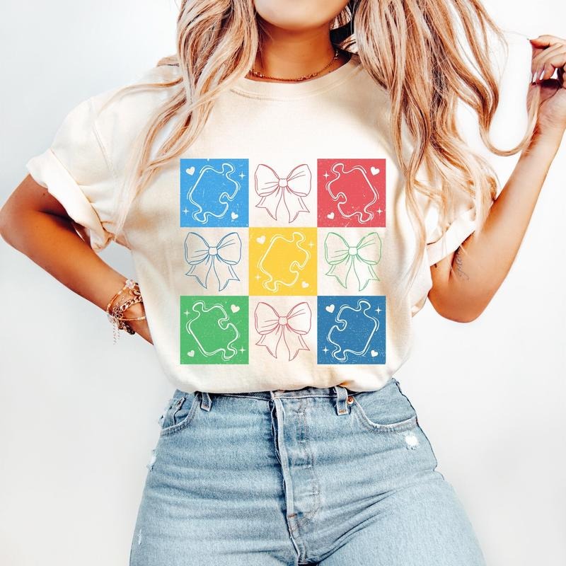 Retro Checkered Autism Awareness Autism Coquette Autism Mama Autism Advocate Education Neurodiversity T-Shirts, Hoodie, Sweatshirt - T-Shirt, Sweatshirt, Hoodie