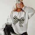 Retro Checkered Bow ~ Relaxed Fit Printed USA Womenswear Casual Comfortable T-Shirts, Hoodie, Sweatshirt - T-Shirt, Sweatshirt, Hoodie