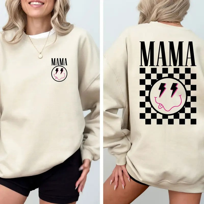Retro Checkered Mama Retro Mama Shirt Checkered Mama Shirt Mom Life Shirt Motherhood Shirt Mom TK62GN T-Shirts, Hoodie, Sweatshirt - T-Shirt, Sweatshirt, Hoodie