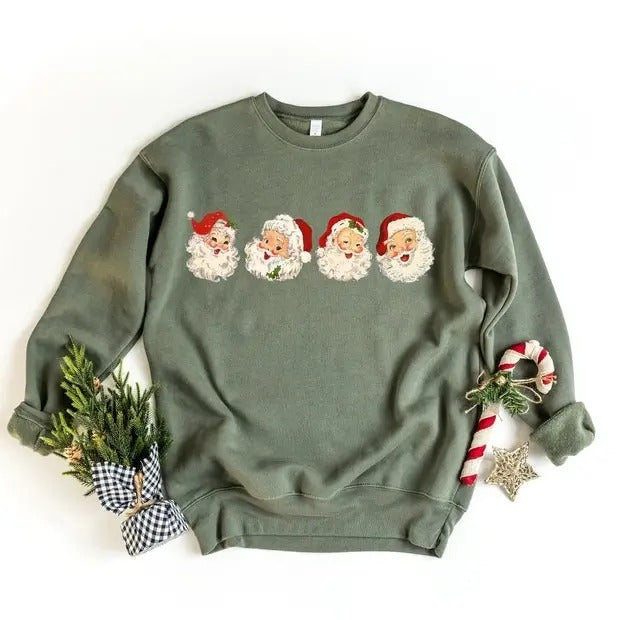 Retro Cheerful Santa Santa Merry Shirt Vintage Santa Claus Xmas Classic T-Shirts, Hoodie, Sweatshirt - T-Shirt, Sweatshirt, Hoodie