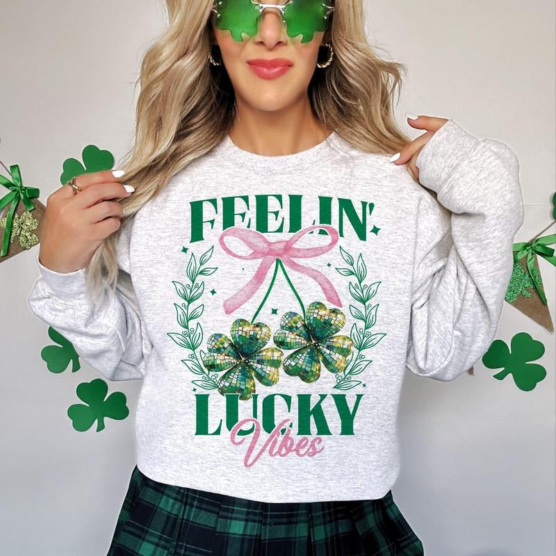 Retro Coquette St Patrick'S Day Coquette St Patty'S Day Lucky Shamrock St Patricks Coquette Lucky Charm Irish T-Shirts, Hoodie, Sweatshirt - T-Shirt, Sweatshirt, Hoodie