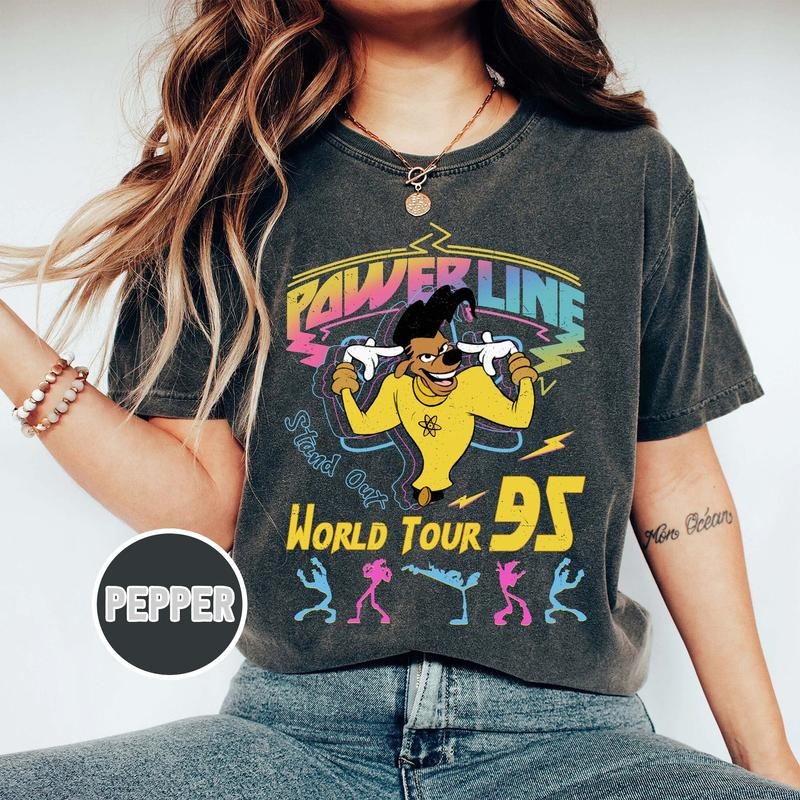Retro D.Ney Goofy Movie Powerline World Tour 95' Shirt Vintage Goofy Movie Powerline Shirt D.Neyland Family Trip Shirt T-Shirts, Hoodie, Sweatshirt - T-Shirt, Sweatshirt, Hoodie