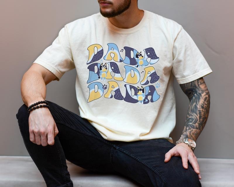 Retro Dad Bluey Shirt Retro Dada Bandit Heeler Shirt Dad Bluey Shirt Bluey Bluey Family Shirt T-Shirts, Hoodie, Sweatshirt - T-Shirt, Sweatshirt, Hoodie