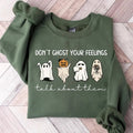 Retro Funny Don'T Ghost Your Feelings Mental Health Awareness School Counselor Mental Health Halloween Shirt T-Shirts, Hoodie, Sweatshirt - T-Shirt, Sweatshirt, Hoodie