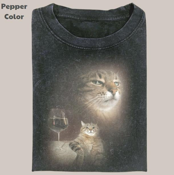 Retro Funny Vintage Cat Portrait Meme Cringe Funny Dumb Shirt Menswear Womenswear Streetwear T-Shirts, Hoodie, Sweatshirt - T-Shirt, Sweatshirt, Hoodie