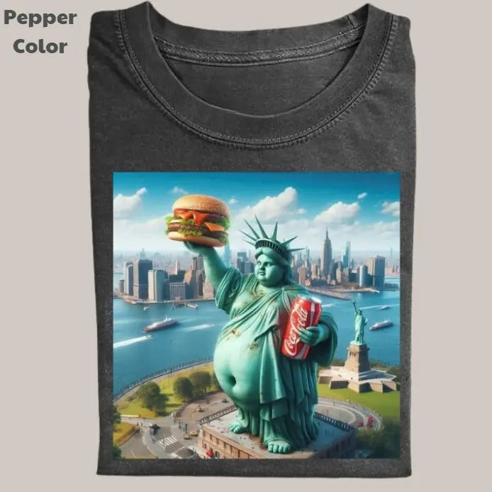 Retro Funny Vintage Statue Liberty Meme Cringe Funny Dumb Shirt Menswear Womenswear Streetwear T-Shirts, Hoodie, Sweatshirt - T-Shirt, Sweatshirt, Hoodie