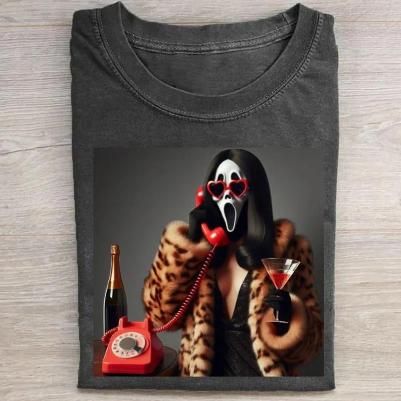 Retro Ghostfacee Funny Funny Shirt Vintage Womenswear Top T-Shirts, Hoodie, Sweatshirt - T-Shirt, Sweatshirt, Hoodie