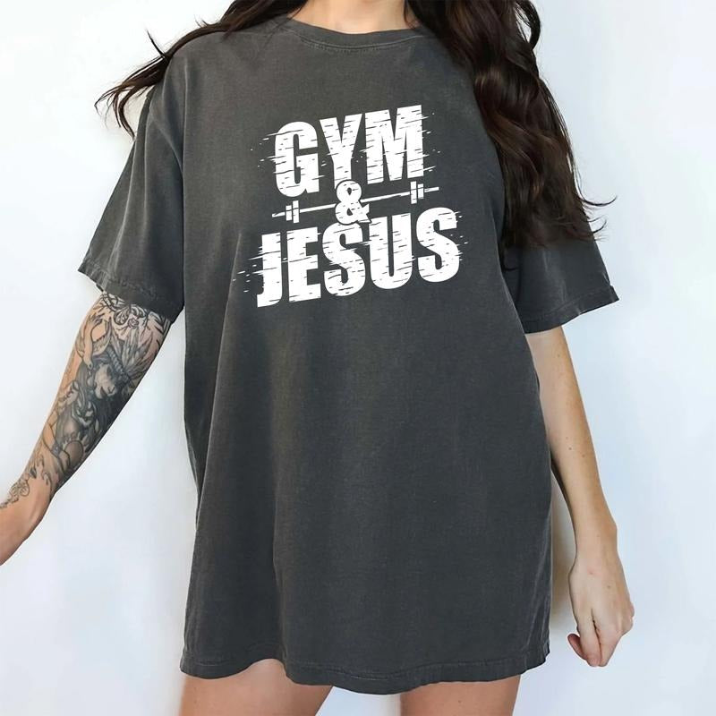 Retro Gym Jesus Comfort Colors Shirt Faith Workout Christian Gym Religious Gym Lovers T-Shirts, Hoodie, Sweatshirt - T-Shirt, Sweatshirt, Hoodie