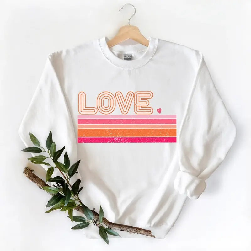 Retro Love Shirt Shirts Woman Heart Shirt Cute Valentine Shirt Valentines Shirt XOXO Hodie T-Shirts, Hoodie, Sweatshirt - T-Shirt, Sweatshirt, Hoodie