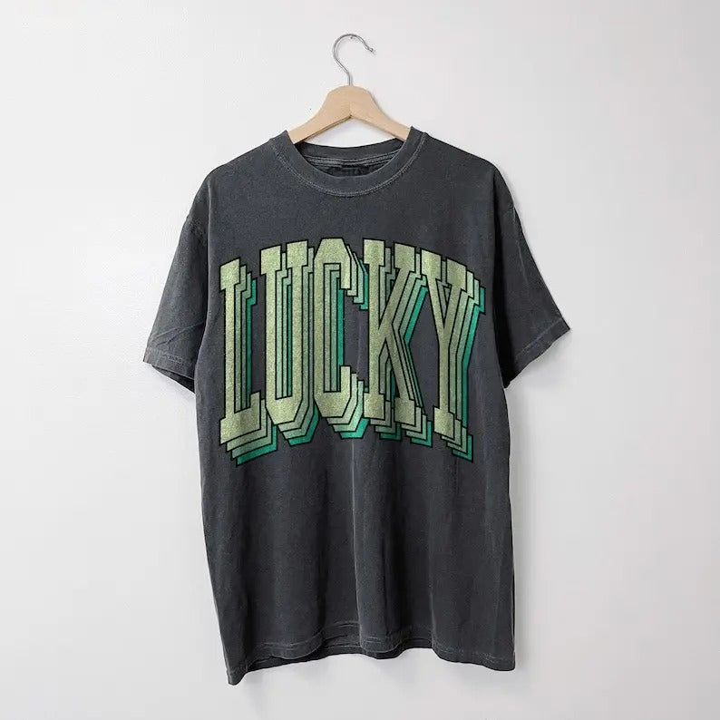 Retro Lucky Shirt Vintage St Patricks Day Lucky Shirt Shirts St Pattys Lucky Shirt Casual Top T-Shirts, Hoodie, Sweatshirt - T-Shirt, Sweatshirt, Hoodie