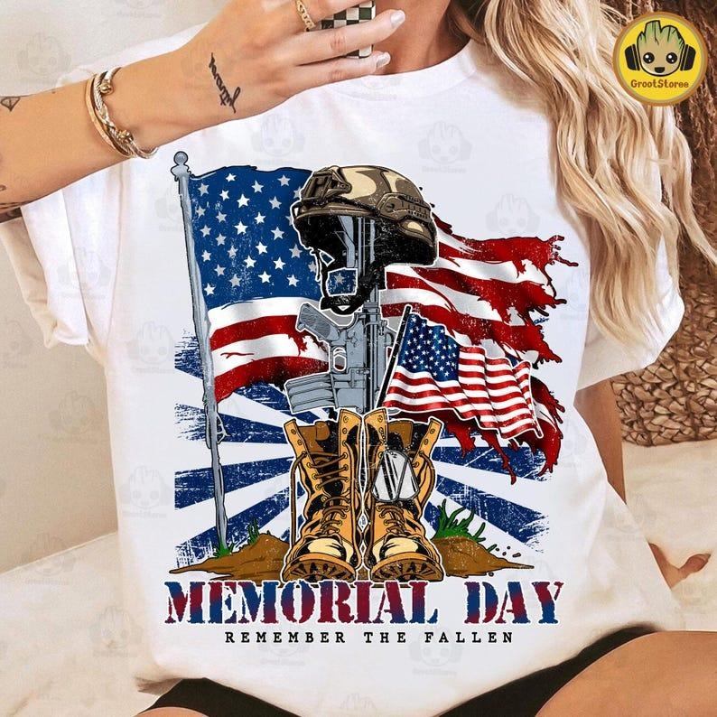 Retro Memorial Day Remember Fallen Proud Veteran Shirt Vintage Military T-Shirts, Hoodie, Sweatshirt - T-Shirt, Sweatshirt, Hoodie