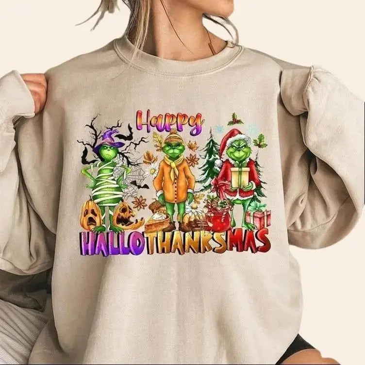 Retro Merry Festive Shirt Cute Crew Neck Cotton T-Shirts, Hoodie, Sweatshirt - T-Shirt, Sweatshirt, Hoodie