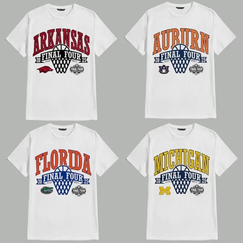 Retro NCAA Final Four 2025 All Team Classic Sports Fan Vintage Streetwear T-Shirts, Hoodie, Sweatshirt - T-Shirt, Sweatshirt, Hoodie