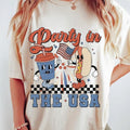 Retro Party USA Shirt 4th July Shirts Her Indenpendence Day Funny Fourth July Shirts USA Hot Dog Funny USA Patriotic Shirt Celebration Shirt Tops Casual Comfort Womenswear Breathable T-Shirts, Hoodie, Sweatshirt - T-Shirt, Sweatshirt, Hoodie