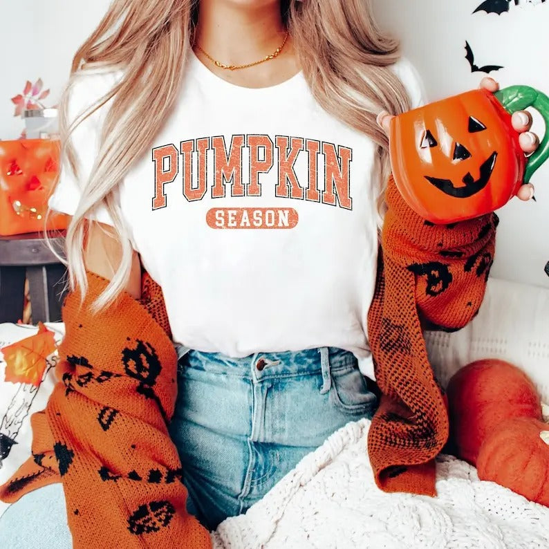 Retro Pumpkin Season Cute Fall Thanksgiving Halloween Fall Autumn T-Shirts, Hoodie, Sweatshirt - T-Shirt, Sweatshirt, Hoodie