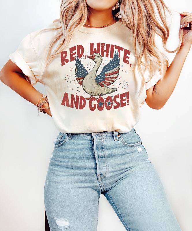 Retro Red White Goose 4th July Shirt America US Flag 4th Goose Shirt Retro 4th July Independence Day America Patriotic Shirt T-Shirts, Hoodie, Sweatshirt - T-Shirt, Sweatshirt, Hoodie