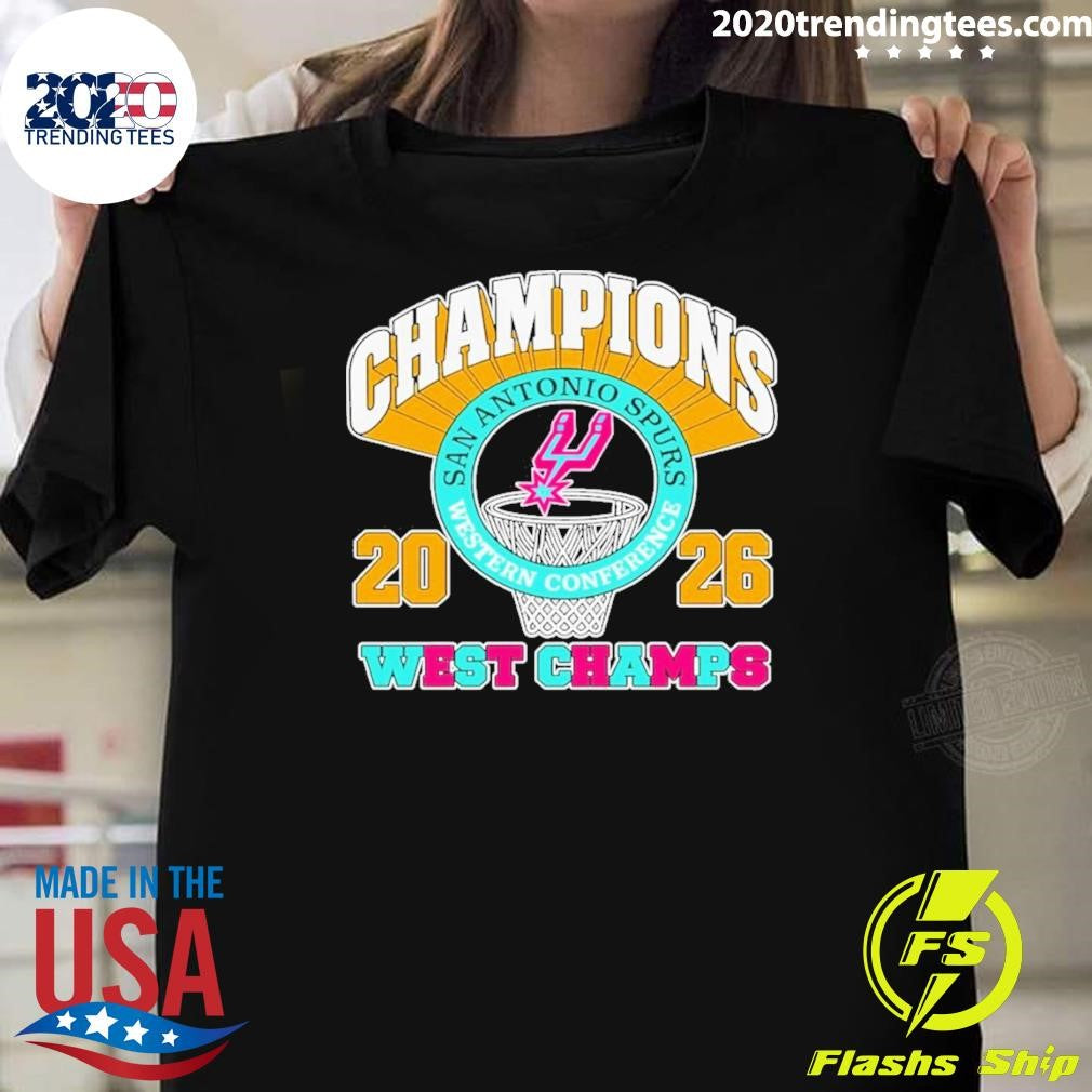 Retro San Antonio Spurs Basketball 2026 Spurs Western Conference Shirt Unisex T-shirt, Sweatshirt, Hoodie, Long Sleeve Tee - T-Shirt, Sweatshirt, Hoodie